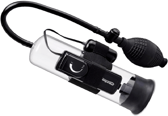 Pompa a vuoto con vibratore per aumentare le dimensioni e il piacere del pene